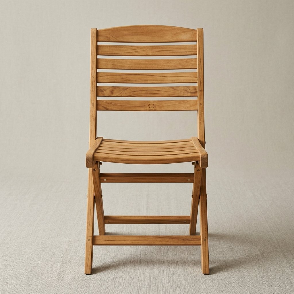 Teak Folding Bistro Chair