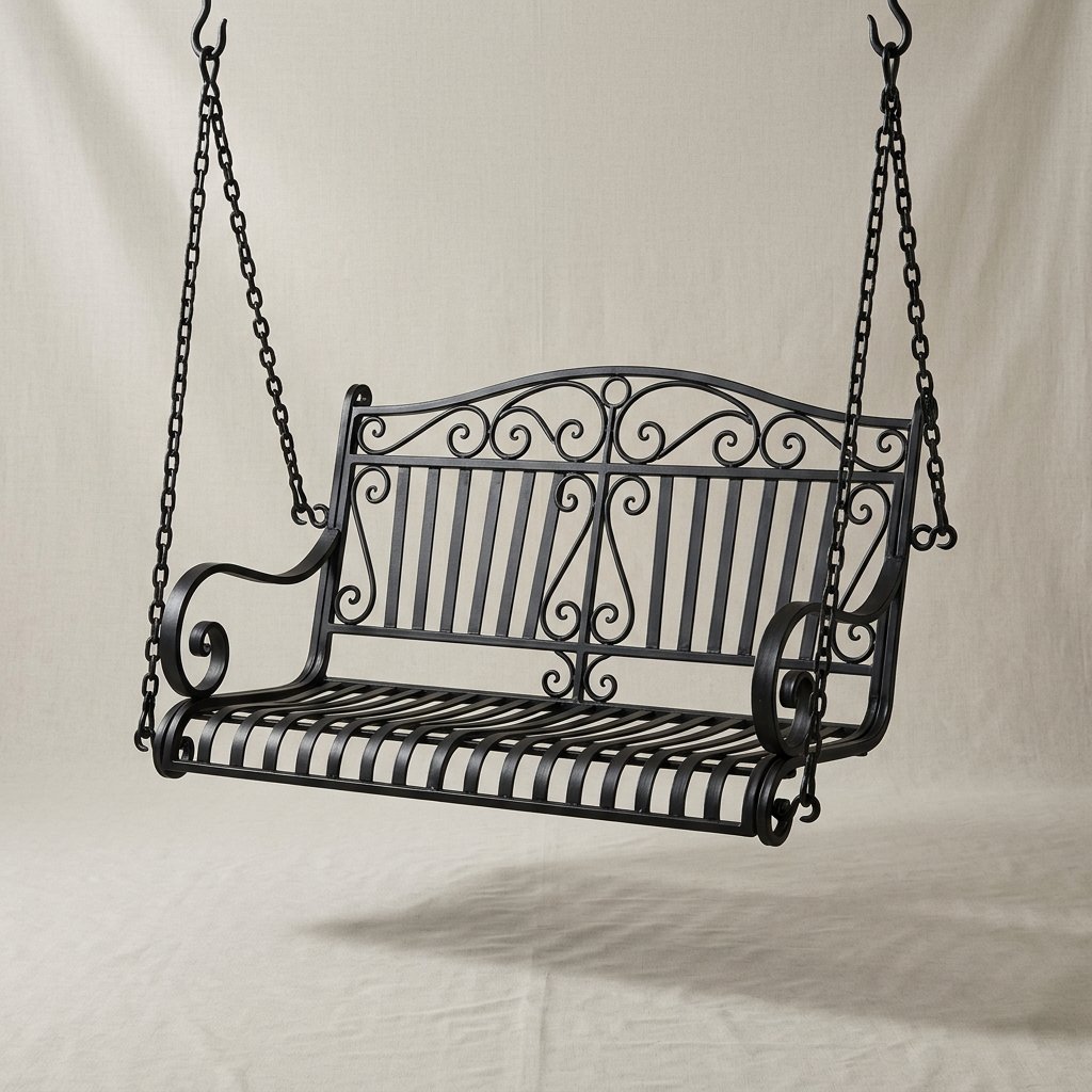 Wrought Iron Porch Swing, 2-Seat