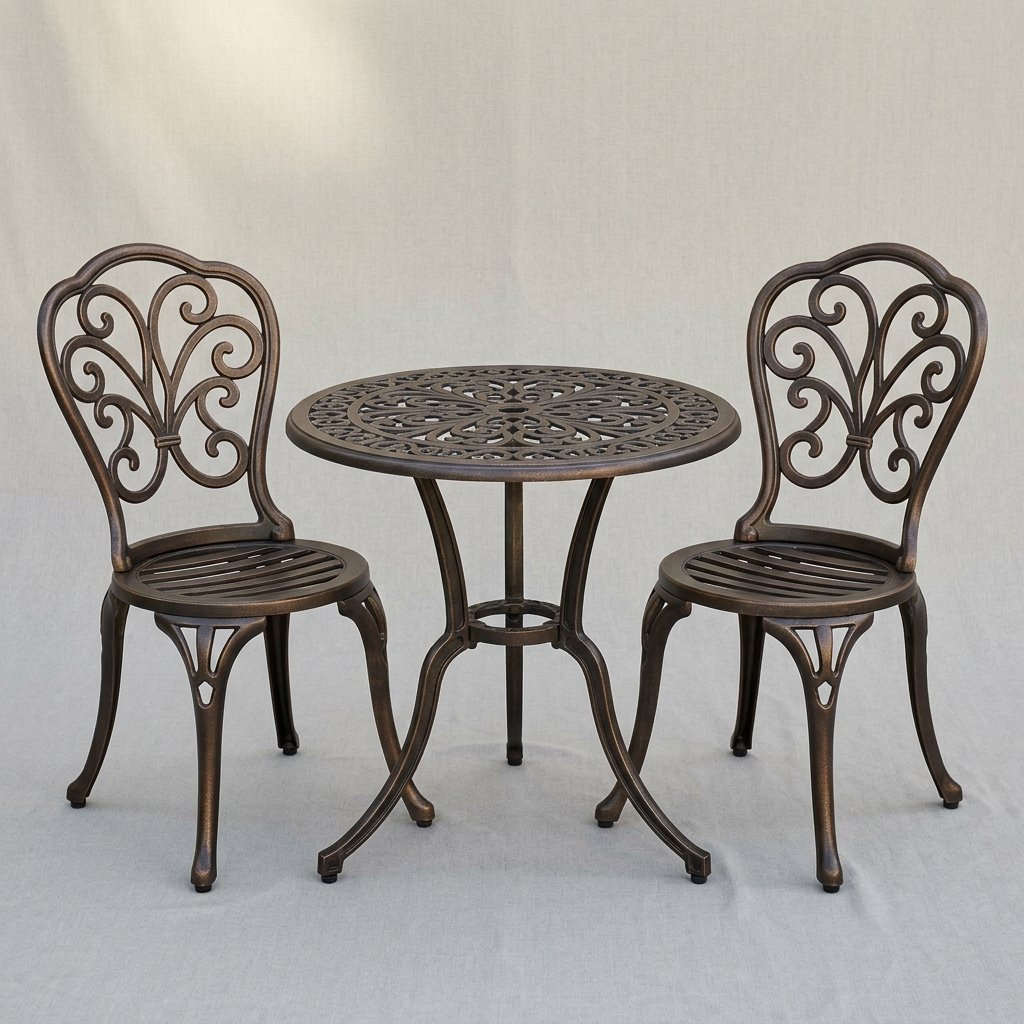 Cast Aluminum Bistro Set, 3 pc