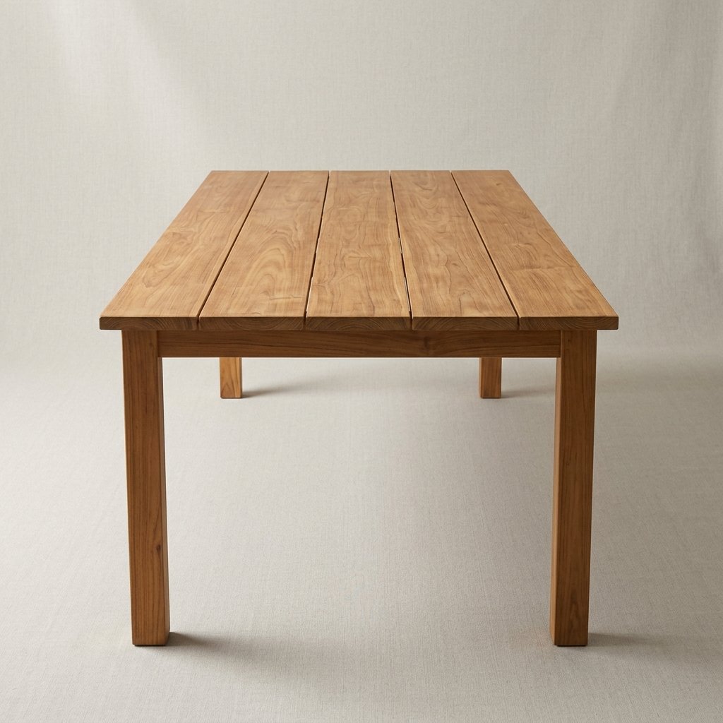Teak Outdoor Dining Table, 72 in