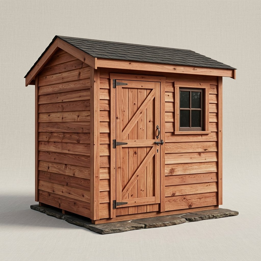 Cedar Garden Shed Kit, 4 x 6 ft