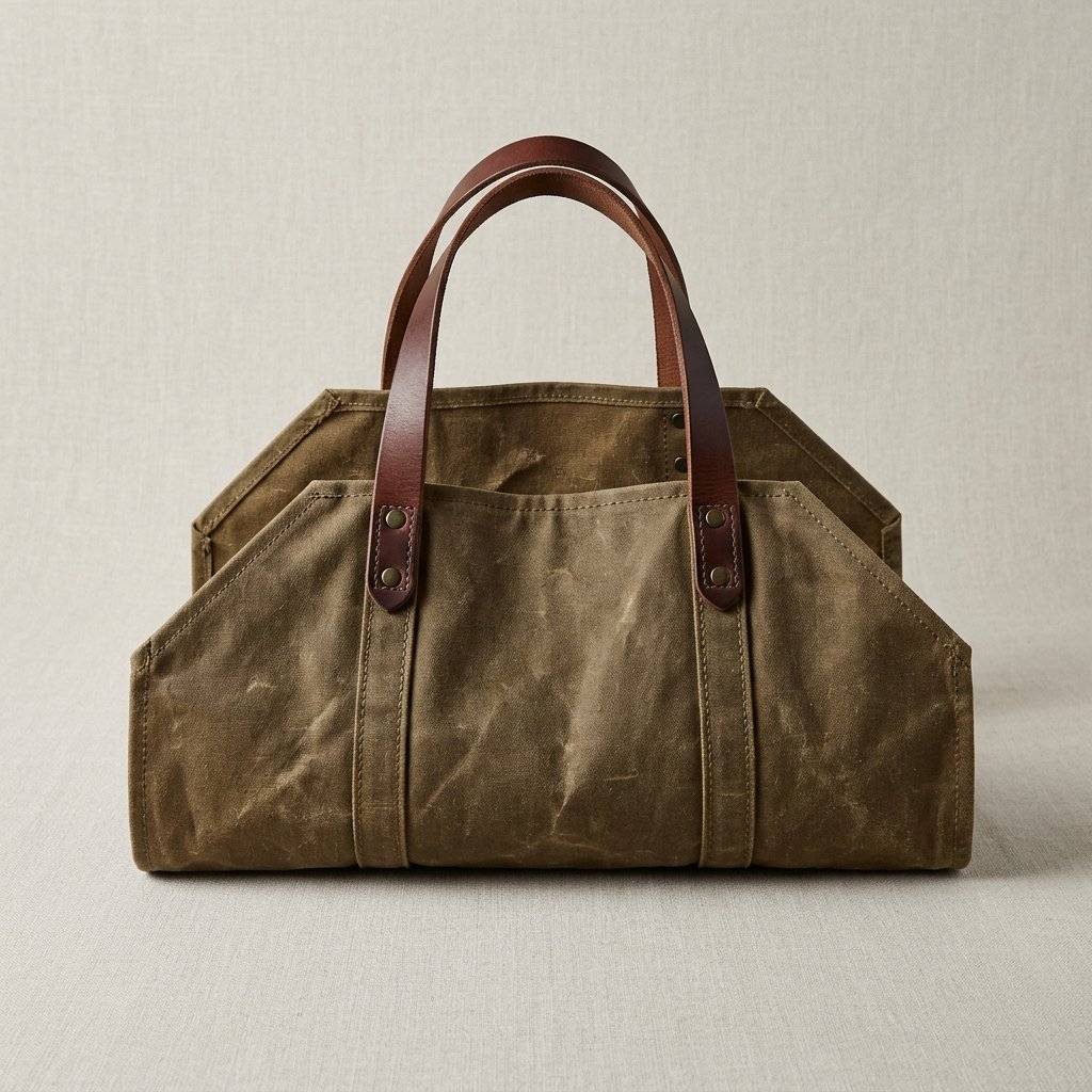 Waxed Canvas Log Carrier