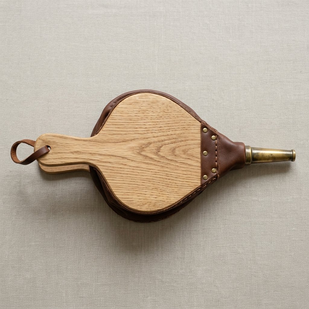 Oak & Leather Fireplace Bellows