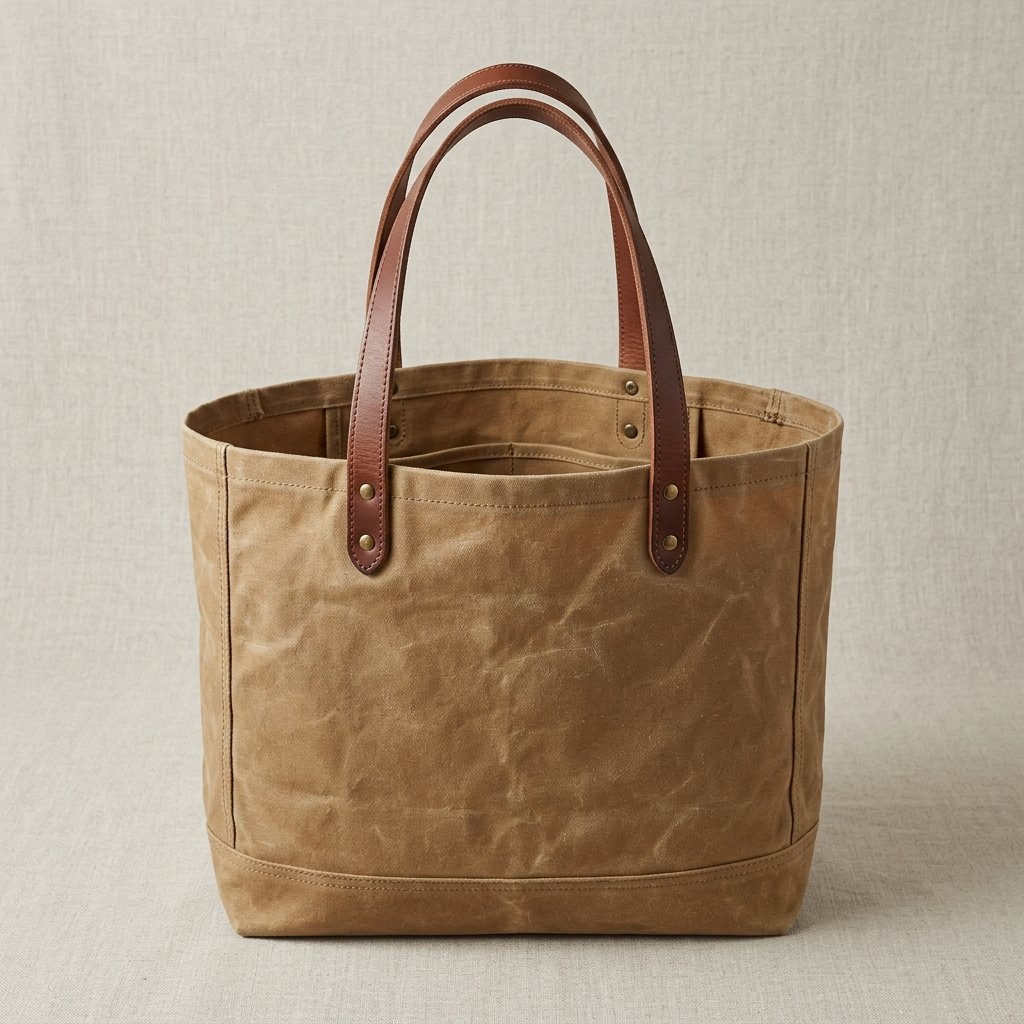 Waxed Canvas Tote, Large