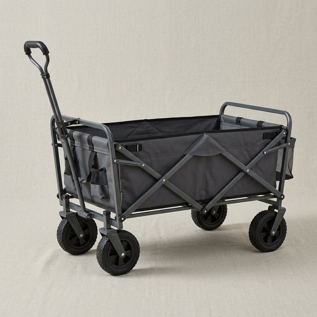 Folding Steel Wagon, 150 lb